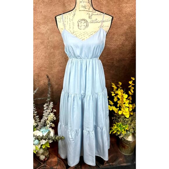And Now This Women's Cut Out Tiered Maxi Dress - Periwinkle Blue - size XS - Picture 2 of 16